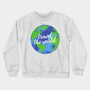 Travel the World Dark Colors Crewneck Sweatshirt